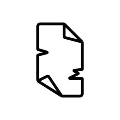 parchment paper scroll icon vector. Isolated contour symbol illustration