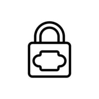 password lock icon vector outline illustration