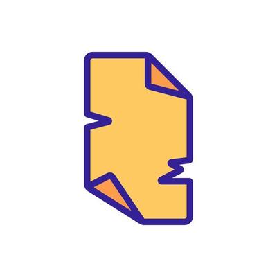 parchment paper scroll icon vector. Isolated contour symbol illustration