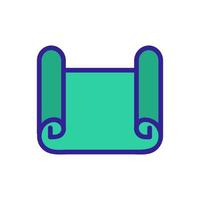 parchment paper scroll icon vector. Isolated contour symbol illustration vector