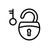 combination lock icon vector outline illustration