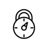 password combination lock icon vector outline illustration