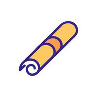 parchment paper scroll icon vector. Isolated contour symbol illustration vector