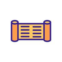 parchment paper scroll icon vector. Isolated contour symbol illustration vector