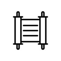 parchment paper scroll icon vector. Isolated contour symbol illustration vector