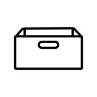 vector de icono de caja grande. ilustración de símbolo de contorno aislado