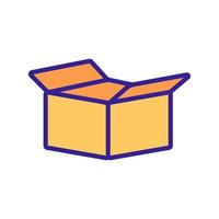 Open parcel icon vector. Isolated contour symbol illustration vector