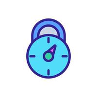 password combination lock icon vector outline illustration