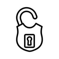 door lock outdoor icon vector outline illustration