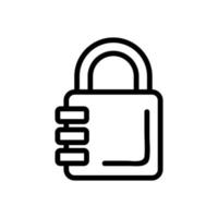 the combination of the password icon vector outline illustration
