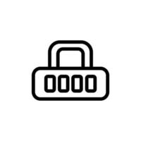 password cipher icon vector outline illustration