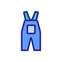 work overalls with big pocket icon vector outline illustration