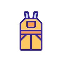 industrial overalls icon vector outline illustration