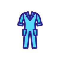 short sleeved work clothes icon vector outline illustration