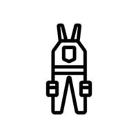 jumpsuit worker with many pockets icon vector outline illustration