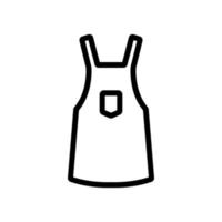 protective work apron icon vector outline illustration