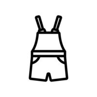 working short jumpsuit with shorts icon vector outline illustration