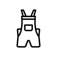 shortened coveralls icon vector outline illustration