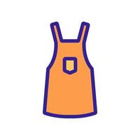 protective work apron icon vector outline illustration
