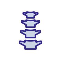 spine icon vector. Isolated contour symbol illustration vector