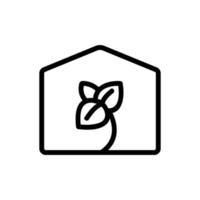 orégano en invernadero icono vector contorno ilustración