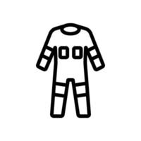 fully protective full body suit icon vector outline illustration