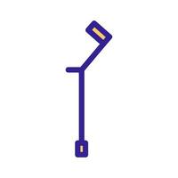 crutch icon vector. Isolated contour symbol illustration vector