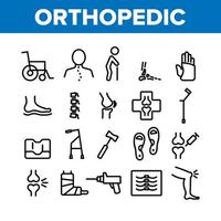 Orthopedic Collection Elements Vector Icons Set