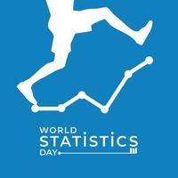 World Statistics Day, Blue background, improved graphics vector