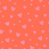 Valentine's day seamless pattern with hearts. Vector graphics.