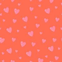 Valentine's day seamless pattern with hearts. Vector graphics.