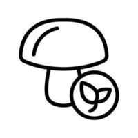 Natural mushroom icon vector. Isolated contour symbol illustration vector