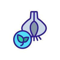 Natural onion icon vector. Isolated contour symbol illustration vector