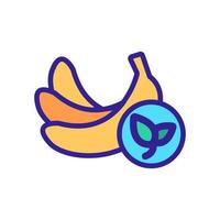 Natural banana vector icon. Isolated contour symbol illustration