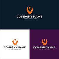 W logo design template vector