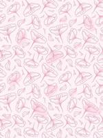 Vector cute pink seamless pattern with flowers, twigs and petals.