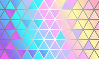 Abstract holographic background from triangles. Vector stock illustration.