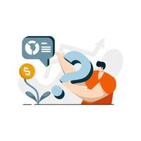 interest calculator icon flat Illustration for business finance loan color blue, orange, black, yellow, perfect for ui ux design, web app, branding projects, advertisement, social media post vector