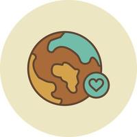 Earth Filled Retro vector