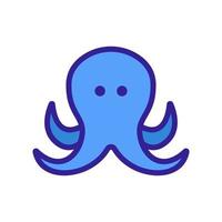 adult with four tentacles octopus icon vector outline illustration