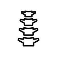 vector de icono de columna vertebral. ilustración de símbolo de contorno aislado