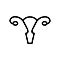 vector de icono de ovario. ilustración de símbolo de contorno aislado