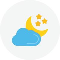 Starry Night Flat Circle vector