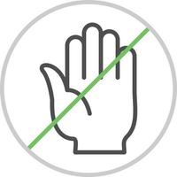 No Passing Gradient Icon vector