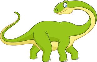 lindo dinosaurio de dibujos animados vector