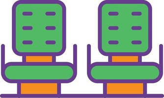 Seats Line Filled Two Color vector