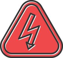 Electrical Hazard Filled Retro vector