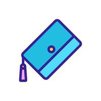 wallet female accessory icon vector outline illustration