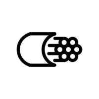 Optical cable icon vector. Isolated contour symbol illustration vector