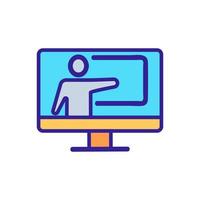 webinar presentation icon vector outline illustration